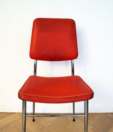 Chaise vintage pas cher orange 70's