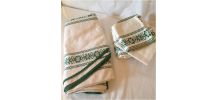 Nappe ronde et ses serviettes Motif basque