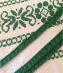 Nappe ronde et ses serviettes Motif basque