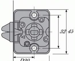 2 Serrures de rideau d'armoire à crochets - Pour cylindre 6195 HETTICH 