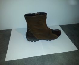 Bottines en daim et cuir