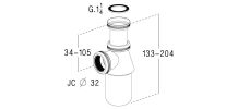 Siphon lavabo et bidet Haute gamme en laiton chromé brillant (SAS FRANCE)