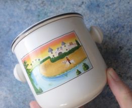 Cache pot 2 anses VILLEROY &amp; BOCH Design Naïf