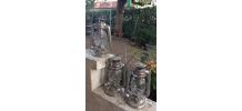 Lanterne métal et verre pour l'extérieur barbecues