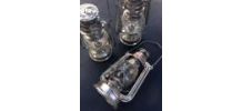 Lanterne métal et verre pour l'extérieur barbecues