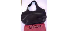 Sac à main cuir noir GROOM