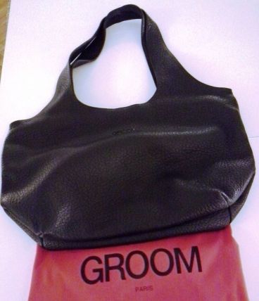 Sac à main cuir noir GROOM