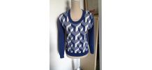 Pull vintage géométrique