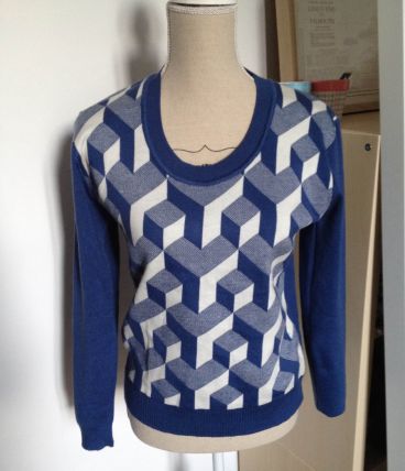 Pull vintage géométrique