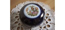 bonbonnière porcelaine bleue et doré
