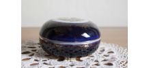 bonbonnière porcelaine bleue et doré