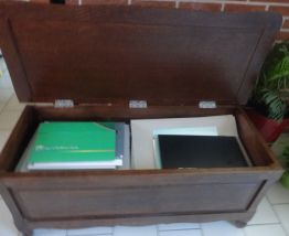 coffre de rangement en chene