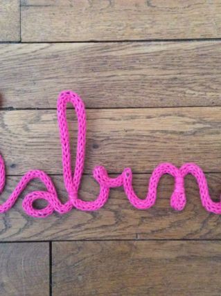 Prénom AU CHOIX tricot vintage décoration enfance