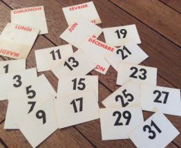 Calendrier perpétuel écureuil et champignons vintage et rétro