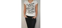 Tshirt graphique blanc &amp;amp; noir EDC by Esprit