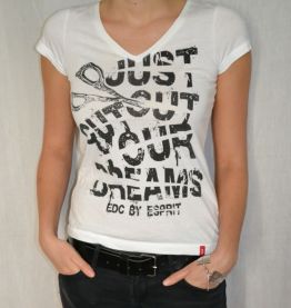 Tshirt graphique blanc &amp; noir EDC by Esprit