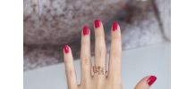 Bague Feuille Ajustable couleur rose doré