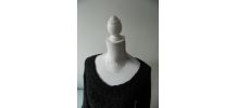 Pull long maille gris anthracite alpaga