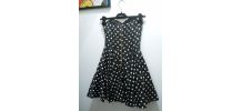 Robe Bustier Noire à Pois Blancs Héroïnes