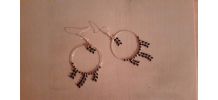 Boucles oreilles sequins noirs