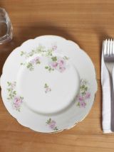assiette à dessert  motif fleur