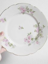 assiette à dessert  motif fleur