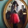 Miroir ovale doré