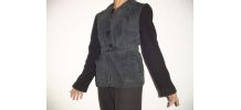 Veste vintage cuir/acrylique René Derhy 38/40