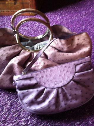 SAC DIOR CUIR AUTRUCHE EDITION LIMITEE 