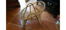Chaise en rotin pour enfant vintage