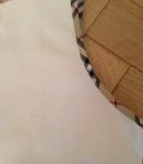 Top Burberry pas cher blanc lin liseré tartan