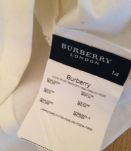 Top Burberry pas cher blanc lin liseré tartan