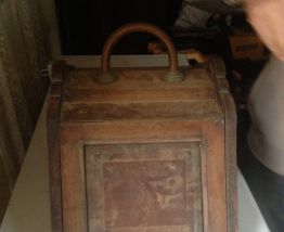 chaufferette ancienne en bois