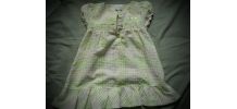 robe 6 mois pas cher vert et blanc