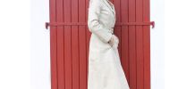 Manteau vintage cuir BLANCO -Madrid- 36/38