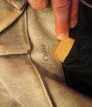 Sac Cuir CHLOE Gris Aspect Vintage Used Bon Etat
