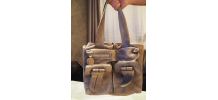 Sac Cuir CHLOE Gris Aspect Vintage Used Bon Etat