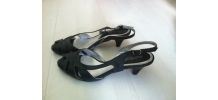 Sandales noires Pastelle