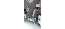 Fauteuil Voltaire gros pois