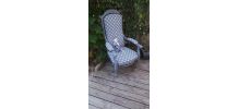 Fauteuil Voltaire petits pois 
