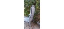 Fauteuil Voltaire petits pois 