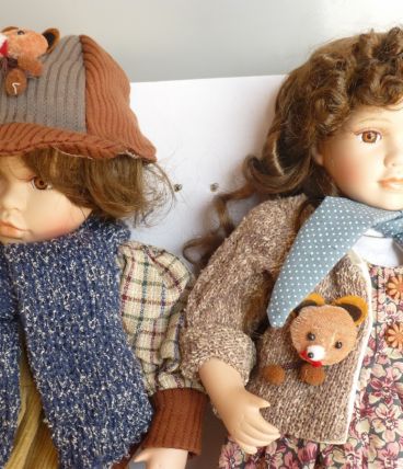 Poupées décoratives en porcelaine de haute qualité, France