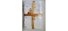 Ensemble cadeau Serviette et gant petite abeille jaune et or