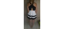 Robe babydoll bi matière dos ouvert 