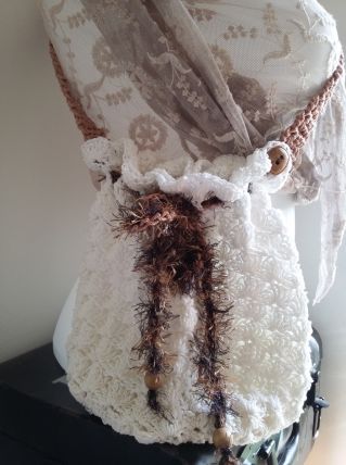 Sac bourse coton blanc
