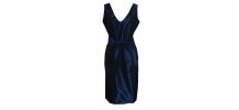 ROBE TAFFETAS BLEU NUIT