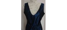 ROBE TAFFETAS BLEU NUIT