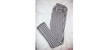 Pantalon damier sans bouton