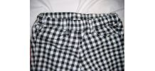 Pantalon damier sans bouton