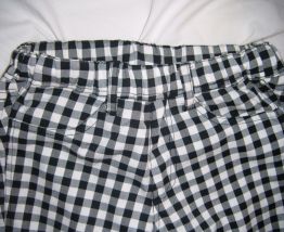 Pantalon damier sans bouton